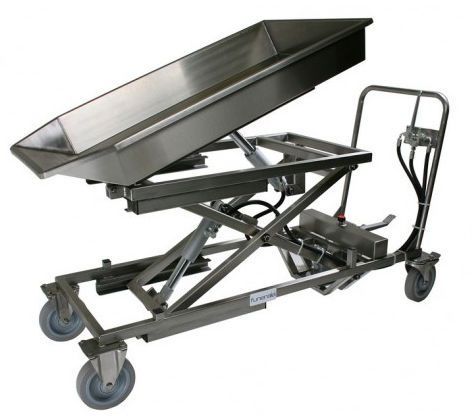 Veterinary trolley / dissection / height-adjustable / lifting Funeralia