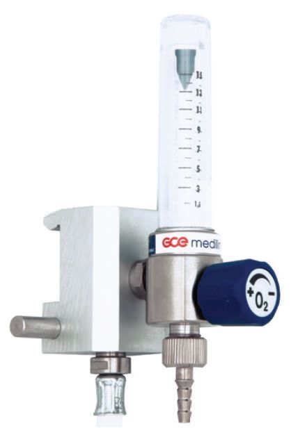 Air flowmeter / oxygen / variable-area / plug-in type 0 - 30 L/min | Medimeter GCE