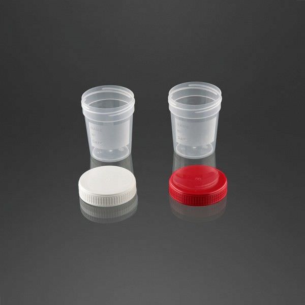 Urine sample container 120 mL | 25030, 25031 F.L. Medical