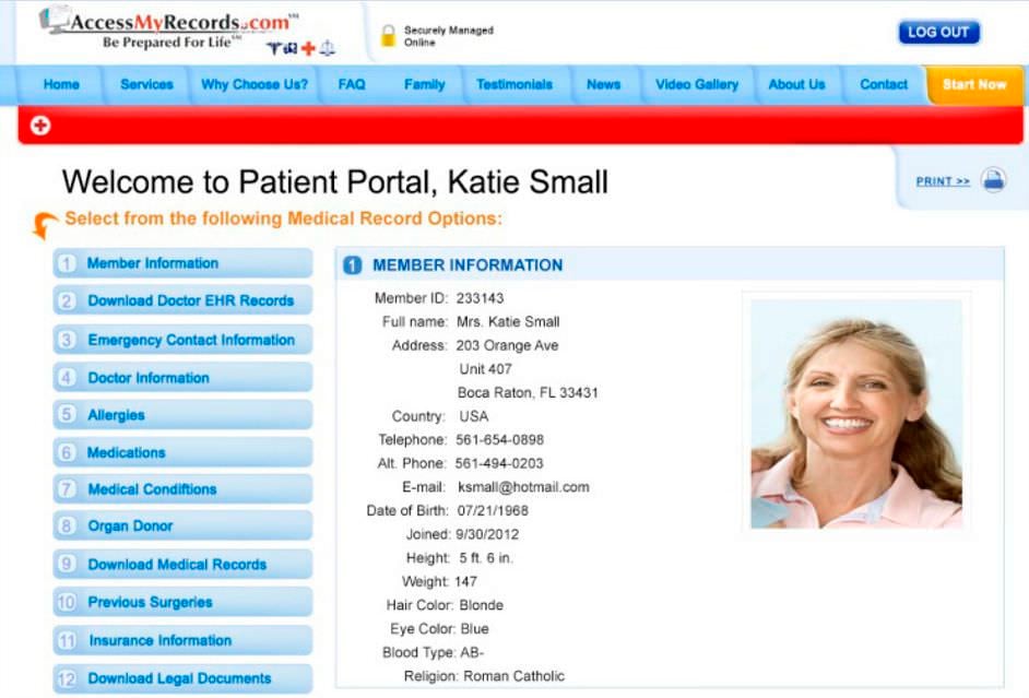 Medical software / personal records AccessMyRecords Healthcare Holdings Group, Inc. Medical software / personal records AccessMyRecords Healthcare Holdings Group, Inc.