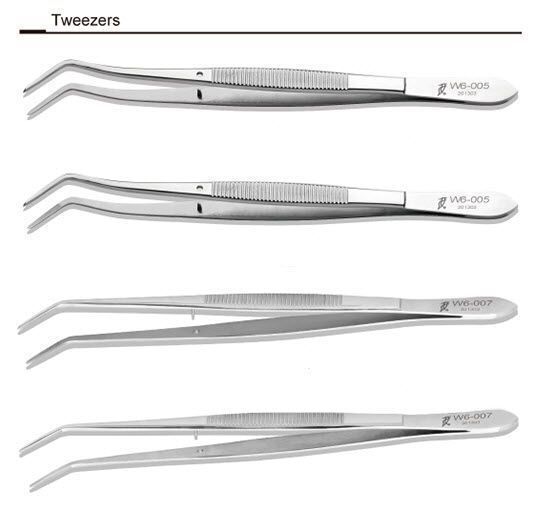 Curved dental tweezers W6-00x series Guilin Woodpecker Medical Instrument Co., Ltd.