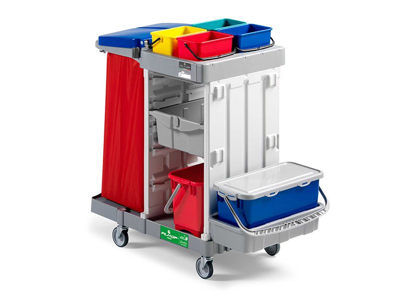 Cleaning trolley / with waste bag holder / with bucket ALPHA 2670 FILMOP