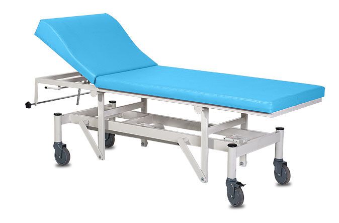 Hydraulic examination table / on casters / height-adjustable / 2-section HMF-4000 A.A.MEDICAL
