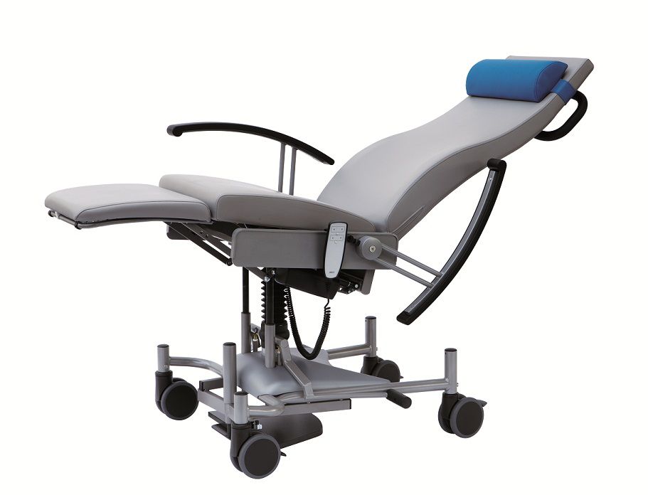 Medical examination chair / hydraulic / height-adjustable / 3-section carryLine cross GREINER GmbH