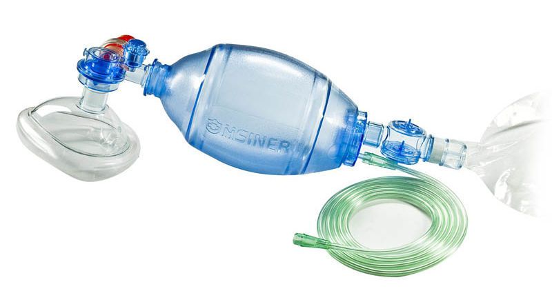 Adult manual resuscitator / with pop-off and PEEP valves / disposable 1500 ml, 5 - 20 cmH2O | 60111 Hsiner