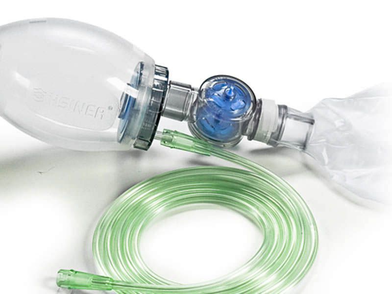 Pediatric manual resuscitator / with pop-off valve / reusable 550 ml, 40 cmH2O | 60302 Hsiner