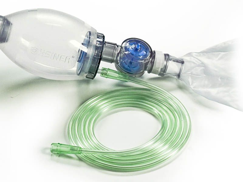 Pediatric manual resuscitator / with pop-off and PEEP valves / reusable 550 ml, 5 - 20 cmH2O | 60305 Hsiner