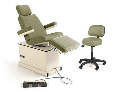 Podiatry examination chair / electrical / height-adjustable / 3-section HA90P Hill Laboratories