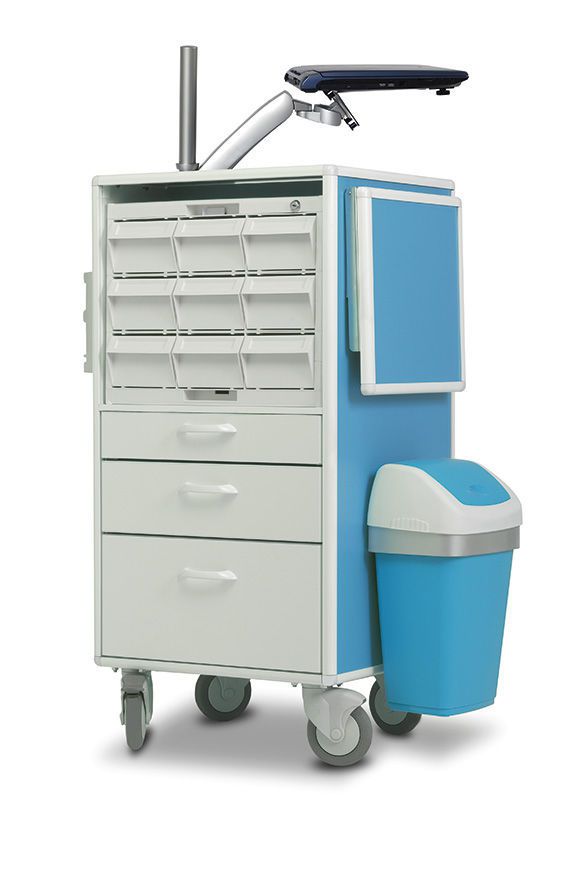 Medicine distribution computer cart / with drawer / medical Carrydose Ki KRZ