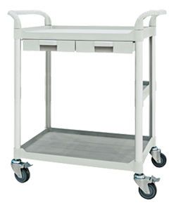 Treatment trolley / with drawer / 2-tray FC2806 Machan International Co., Ltd.