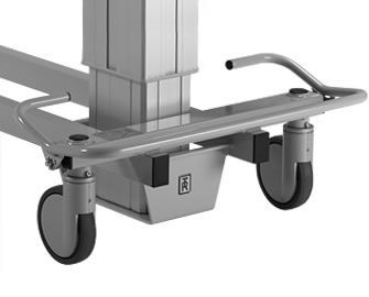 Battery-powered shower trolley / height-adjustable / bariatric 400 kg | pluo Benmor Medical