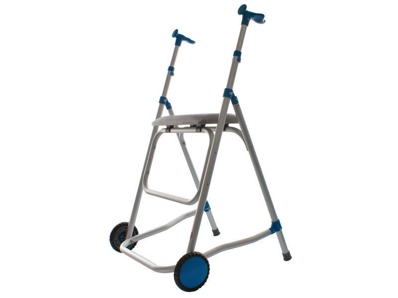 Height-adjustable walker / folding / with seat / with 2 casters AYR-03 Lapastilla Soluciones Integrales SL