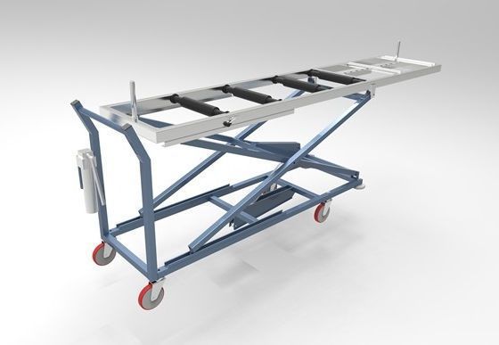 Loading trolley / mortuary / stainless steel / lifting LEEC