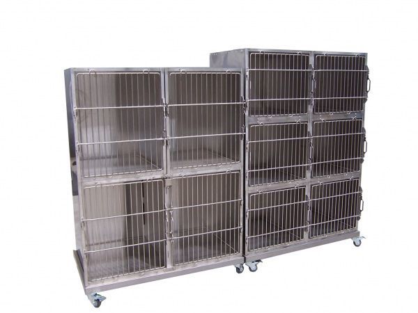 Stainless steel veterinary cage McDonald Veterinary Equipment