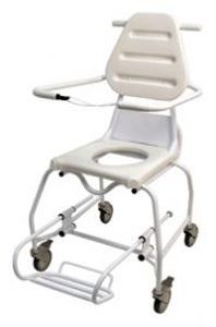 Shower chair / on casters / with cutout seat Ranger Joerns Healthcare