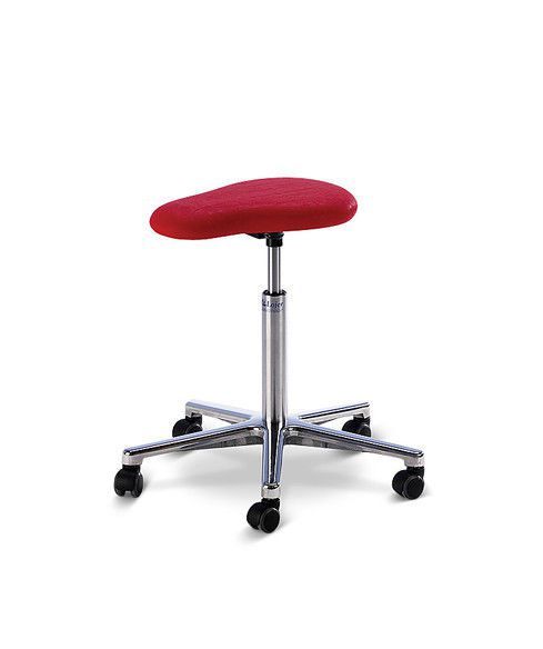 Medical stool / height-adjustable / on casters / T seat Lojer