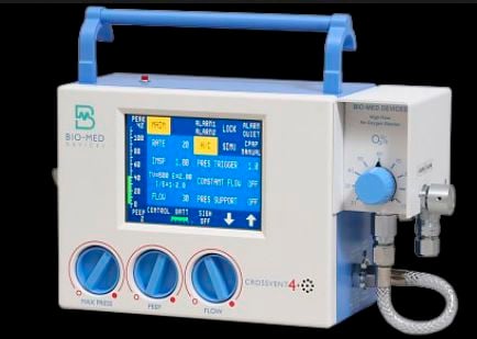 Transport ventilator / resuscitation / with touch screen Crossvent 4+ 4400AEC, Crossvent 4+ 4400EC Bio-Med Devices