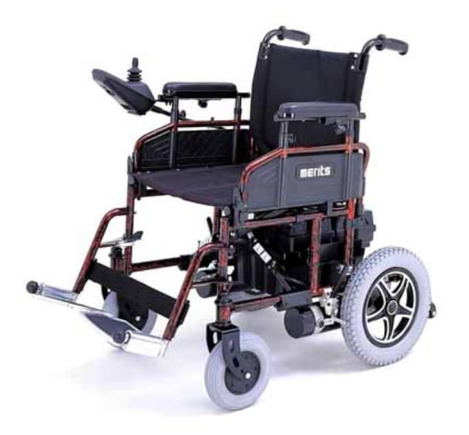 Electric wheelchair / folding / height-adjustable / exterior P101(MP-1) Merits Health Products