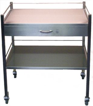 Treatment trolley / with drawer / stainless steel / 2-tray ST Minwa (Aust) Pty Ltd.