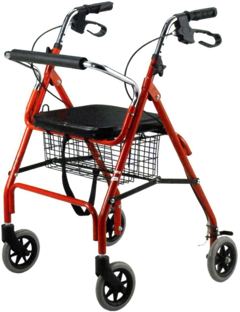 4-caster rollator / height-adjustable / with seat MW6-30A Minwa (Aust) Pty Ltd.
