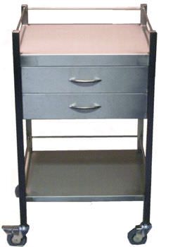 Treatment trolley / with drawer / stainless steel / 2-tray ST400 / ST405 / ST410 / ST415 Minwa (Aust) Pty Ltd.