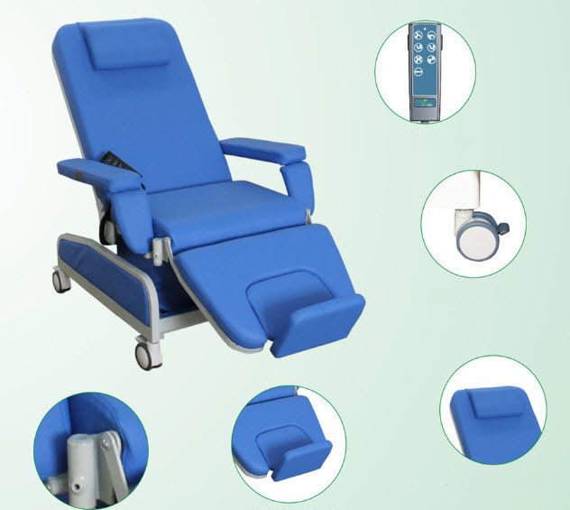 Electrical blood donor chair / on casters / height-adjustable / 3 sections PY-YD-530 Nanning passion medical equipment