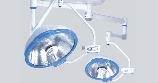 Halogen surgical light / ceiling-mounted / 2-arm ESTELLA Mediland Enterprise Corporation