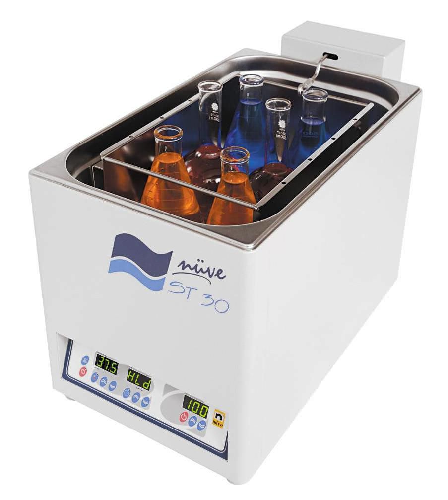 Laboratory shaker / bench-top / water-bath 5 °C ... 99.9 °C, 30 L | ST 30 Nüve