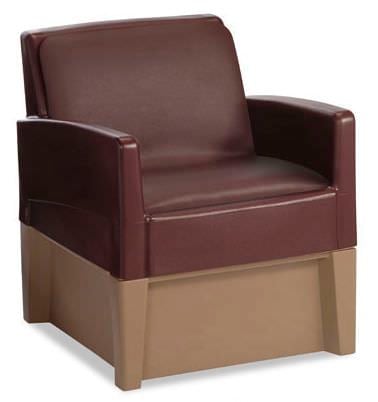 Armchair Forté Upholstered Lounge Molded Base Norix