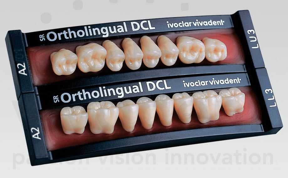 Resin dental prosthesis SR Ortholingual DCL Ivoclar Vivadent