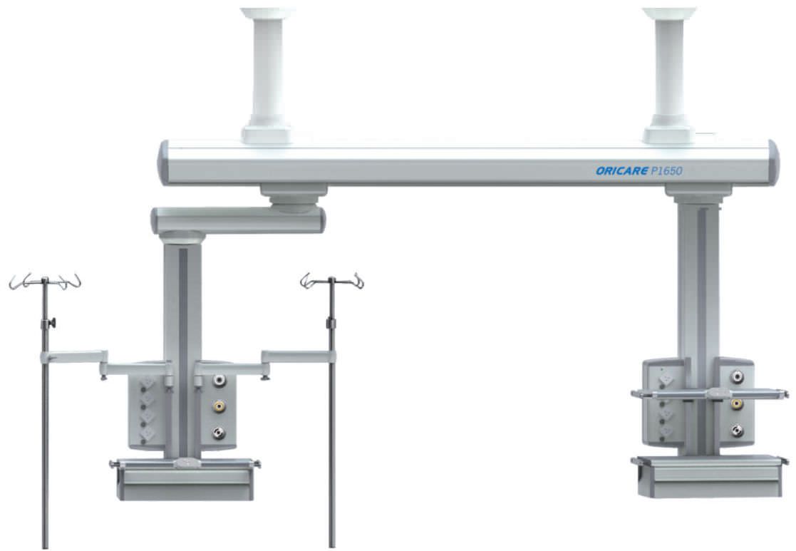 Ceiling-mounted supply beam system P1600 series Oricare