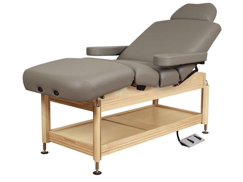 Electric spa table / hydraulic / height-adjustable / 4 sections Clinician™ Oakworks Massage