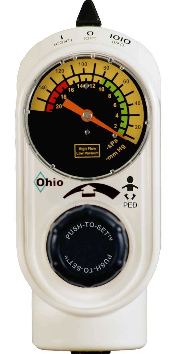 Vacuum regulator / plug-in type / pediatric PUSH-TO-SET™ PED (ISO/CE) Ohio Medical