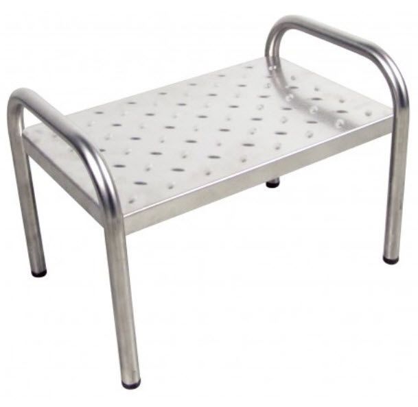 1-step step stool / stainless steel 901-10 Promotal