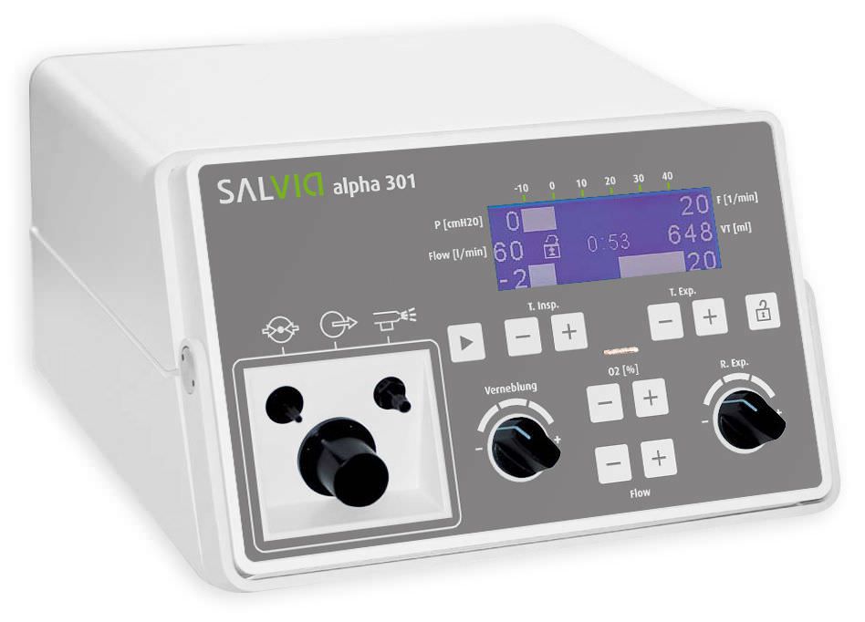 Intermittent positive pressure breathing mode ventilator / IPPB alpha 301, alpha 302 Salvia Lifetec Geräte für Medizintechnik