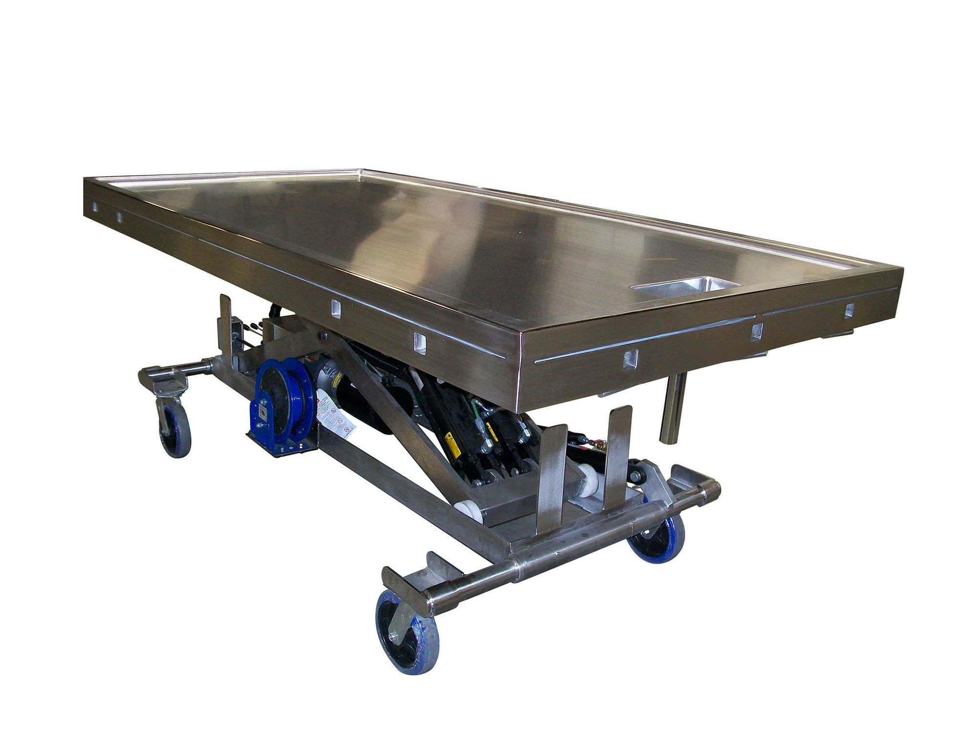 Necropsy table / tilting / stainless steel / on casters 1036-251 Mortech Manufacturing