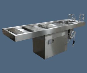 Autopsy table / with sink / electric / height-adjustable 1036-41-A Mortech Manufacturing