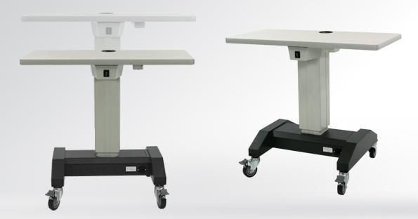Electric ophthalmic instrument table / on casters / height-adjustable ATLAS H-BASE S4Optiks