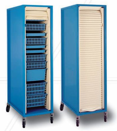 Transfer cabinet / medical / for healthcare facilities / with tambour door F400 Allibert Medical SAS