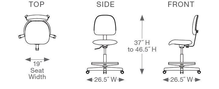 Office chair / on casters / height-adjustable / pneumatic 505 series Champion