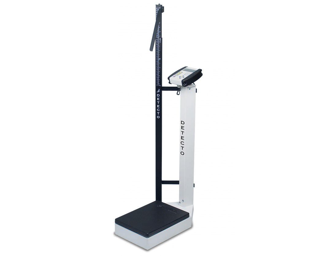 Electronic patient weighing scale / column type / with height rod / with BMI calculation 225 Kg | 6129KGM, 6129KG Detecto Scale
