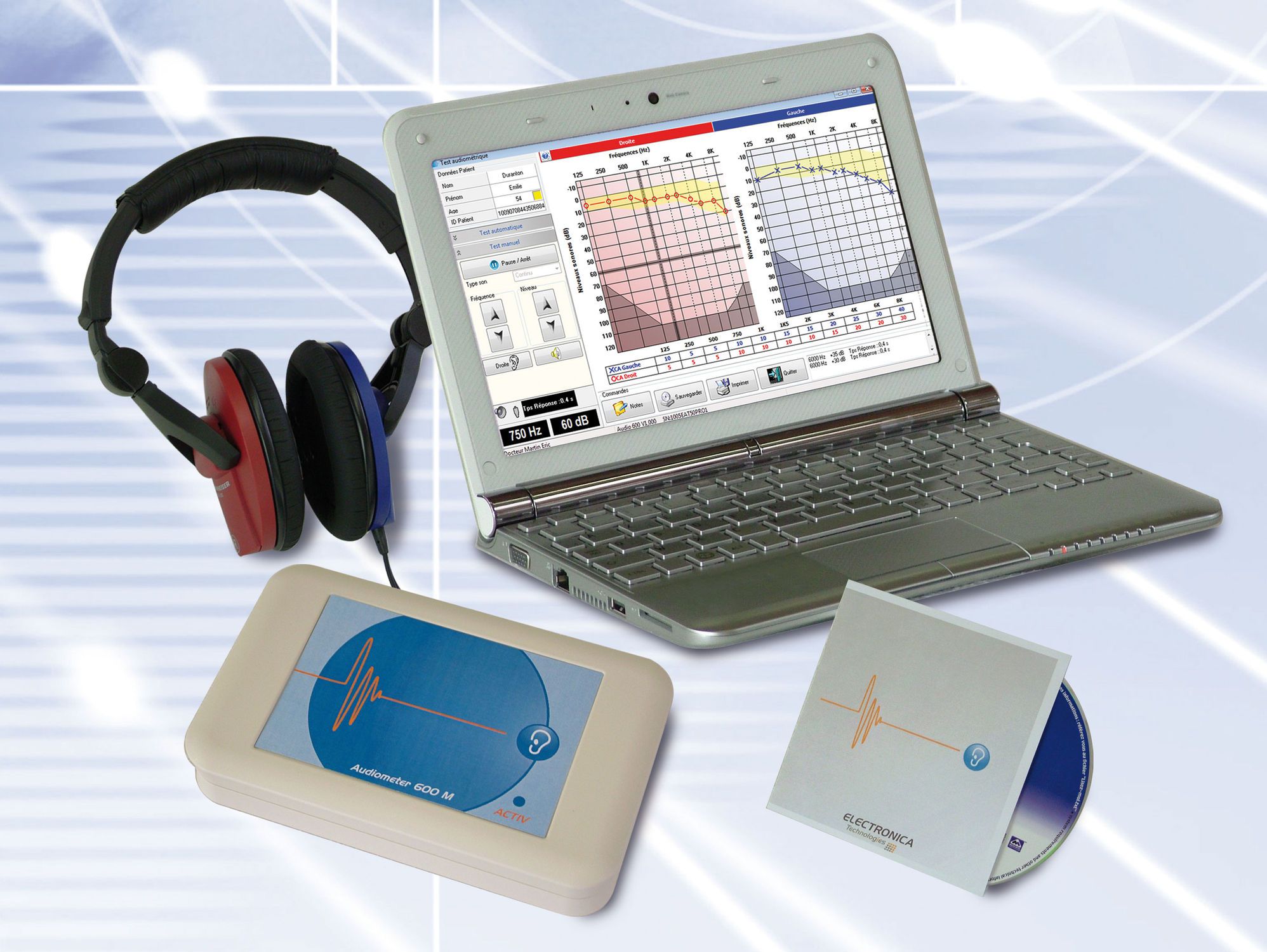 Audiometer (audiometry) / screening audiometer / computer-based 600M Electronica Technologies