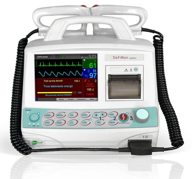 Semi-automatic external defibrillator / compact multi-parameter monitor DEFIMAX BIPHASIC EMTEL