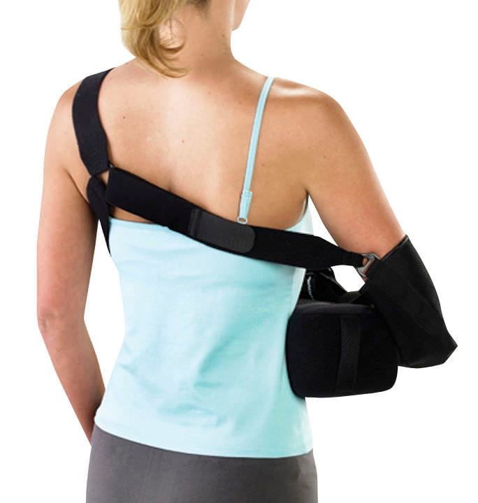 Arm sling with shoulder abduction pillow / human Aircast
