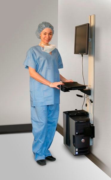 Medical monitor support arm / wall-mounted 772374 AFC Industries