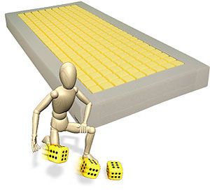 Anti-decubitus mattress / for hospital beds / foam / waffled 40 - 120 kg | aks-microplot plus aks - Aktuelle Krankenpflege Systeme