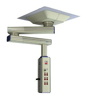 Ceiling-mounted medical pendant / height-adjustable / articulated / with column 700CSSHD ESCO Medicon
