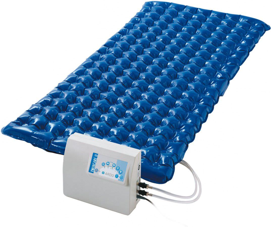 Anti-decubitus overlay mattress / for hospital beds / dynamic air / honeycomb Twincare II, ARDO Twincare II junior Ardo
