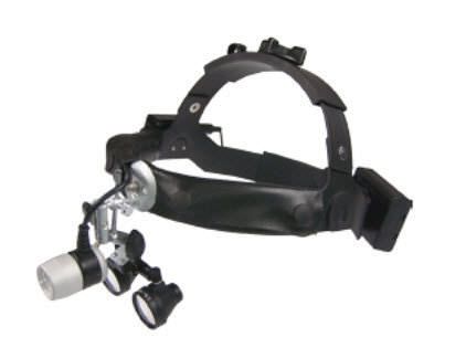 Headband magnifying loupe / with headlamp 20-715-S-25 Faromed Medizintechnik