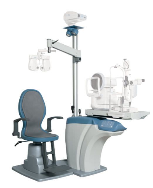 Ophthalmic workstation / with chair / equipped / 1-station Refraline 2 Essilor instruments